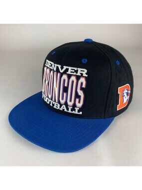 Denver Broncos NFL Retro Black Blue Mitchell & Ness Snapback Hat